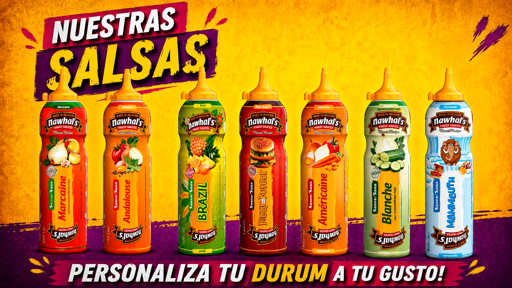 Nuestras salsas para personalizar tu durum